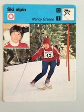 CARTE EDITIONS RENCONTRE 1977 / SKI ALPIN - NANCY GREENE