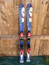 Alpine Downhill 47" Long Snow Ski SALOMON CROSSMAX Skis 120 cm with Bindings