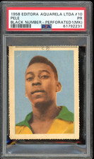 1958 Pele Aquarela LTDA Mundial Rookie Card Black RC #10 - Certified PSA 1 MK