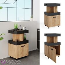 Bar maison Mini-bar Bar à boissons Kamber chêne anthracite Vicco