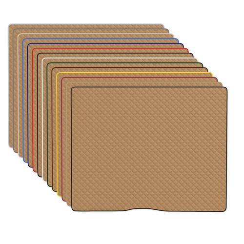 Beige foncé cuir éco tapis - beige,