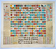 BLASONS & NOBILITY 1719 HENRI CHATELAIN LARGE NICE ANTIQUE PLATE 18TH CENTURY