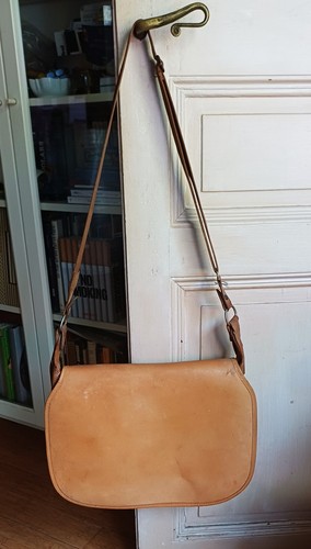 Ancienne gibecière cuir et - gibecière,