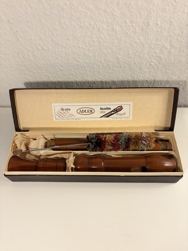 Flûte bec bois vintage - flûte, en