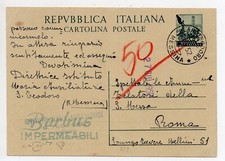 Entire Advertising Travel 1952 - BARBUS - Filagrano R9/1 - Certif. RAYBAUDI