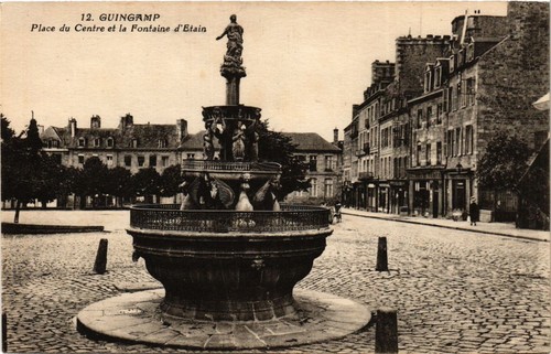 Cpa guingamp place - guingamp, centre
