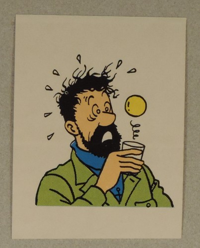 Herge tintin autocollant - autocollant, lune
