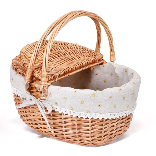 Wicker picnic basket - basket, panier