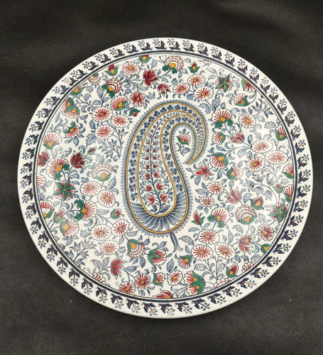 Plat faïence gien - plat, décor