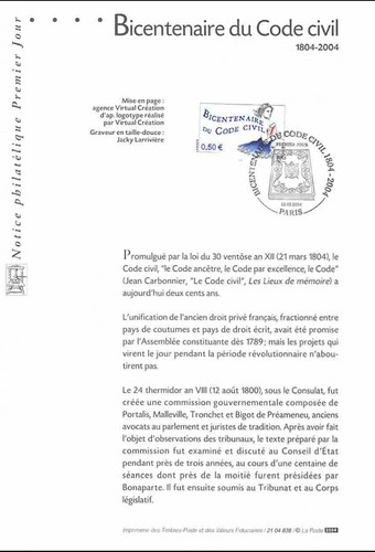 2004 notice philatélique - 2004,