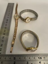 3x VTG Ladies Small Face Watches Untested Inc Pulsar, Everite & Cauny Antichoc