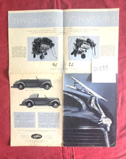 N°21275 / FORD MATFORD Alsace / dépliant types 72 et 76