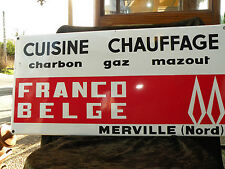 FRANCO BELGE MERVILLE Enamel Plate