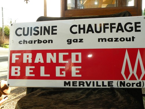 Plaque émailée franco belge - plaque,
