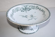 Gien earthenware top compote maker, Marie Antoinette decor, birds rinse