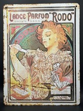 “Lance Parfum Rodo” Art Nouveau Style Advertising Enamel Sign 41x30.5