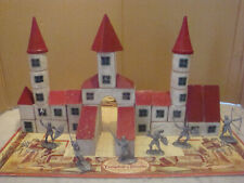 S21/ CHATEAUFORT EN BOIS VINTAGE  CONSTRUCTION + SOLDATS CHEVALIERS CHATEAU