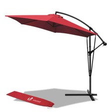 VOUNOT Parasol deporte 3M avec housse de protection et sangle de fixation Rouge