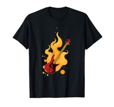 Flamme Basse Guitare T-Shirt