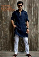 Hommes Kurta Chemise Solide