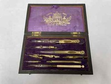 PARIS COMPASS: old complete wooden box