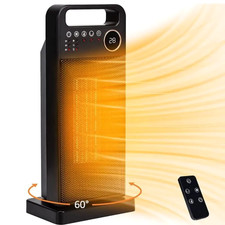 Radiateur Soufflant Électrique 2000W Chauffage Rapide Télécommande Surchauffe