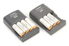 Canon Battery Charger CB-4AH & CB-5AH Set of 2 w/ 7 Batteries