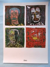 COMBAS Robert Original Poster 2021 4 Portraits Brassens Centenary Sète Lyon