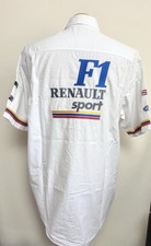 VINTAGE 1990's RENAULT SPORT F1 PIT CREW RACE ENGINEER BENETTON SHIRT LARGE USED