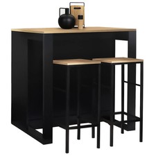 Ensemble table de bar îlot