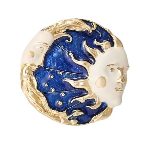 Broche étoile bleu ciel - broche,