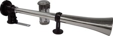 KLAXON CHROME 1 TROMPE 47CM + COMPRESSEUR AIR 24V