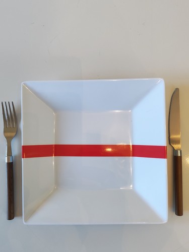 Lot assiettes carrées - 6,