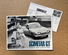 Reliant Scimitar GT Brochure 1965/1966 + Price List