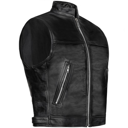Paulgos gilet cuir - gilet,