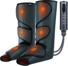 Leg Massager with Heat and Air Compression, for Circulation and Pain Relief.