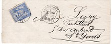 LETTER WITH STAMP No. 78.  AN 1877. OBLITERE