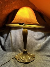 Lampe sur pied Lumières de la Ville-art Nouveau -bronze Et Pâte De Verre