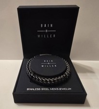 NIB Mens Bain Miller Stainless Steel Bracelet 