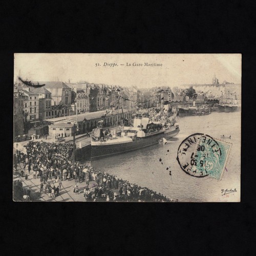 Cpa dieppe gare maritime - cpa,