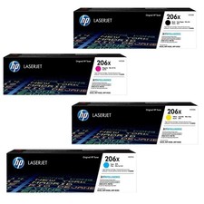 HP 206X 4 Colour Set Toner Cartridge ( W2110X - W2111X - W2112X - W2113X )