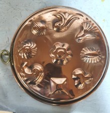 RARE ANTIQUE COPPER CAKE MOULD / KITCHEN CAKE COLLECTION.