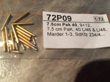 RB MODEL 72 P09 - obus et douilles pour 7,5cm pack 40 allemand