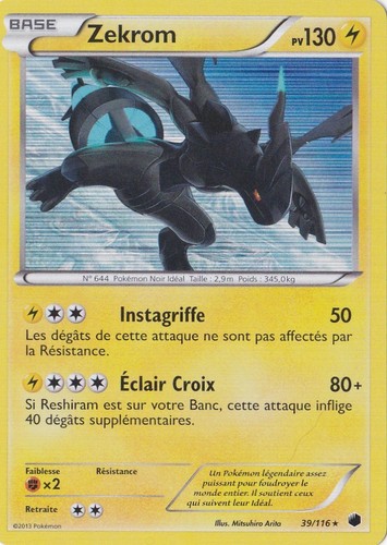 Zekrom holo b - zekrom, n&b:glaciation