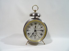 OLD ALARM CLOCK COMTOIS MECHANICAL BELL CLOCK PENDULUM CLOCK