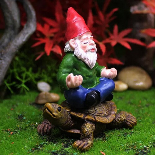 Jardin nain assis - , tortue