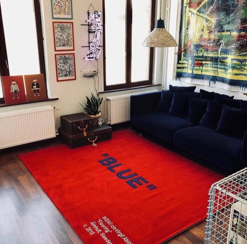 Ikea virgil abloh blue rug - virgil,