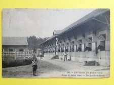 Old postcard FRANCE approx. de MOUY (Oise) HARAS de St JEAN Pension Boxes Paddock HORSES