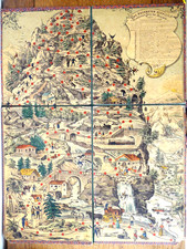 Rare game board A difficult ascent by Saussine late 19th century