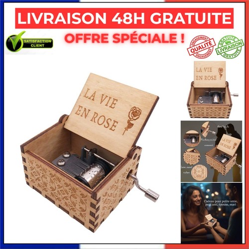Boîte musique bois avec - boîte,
